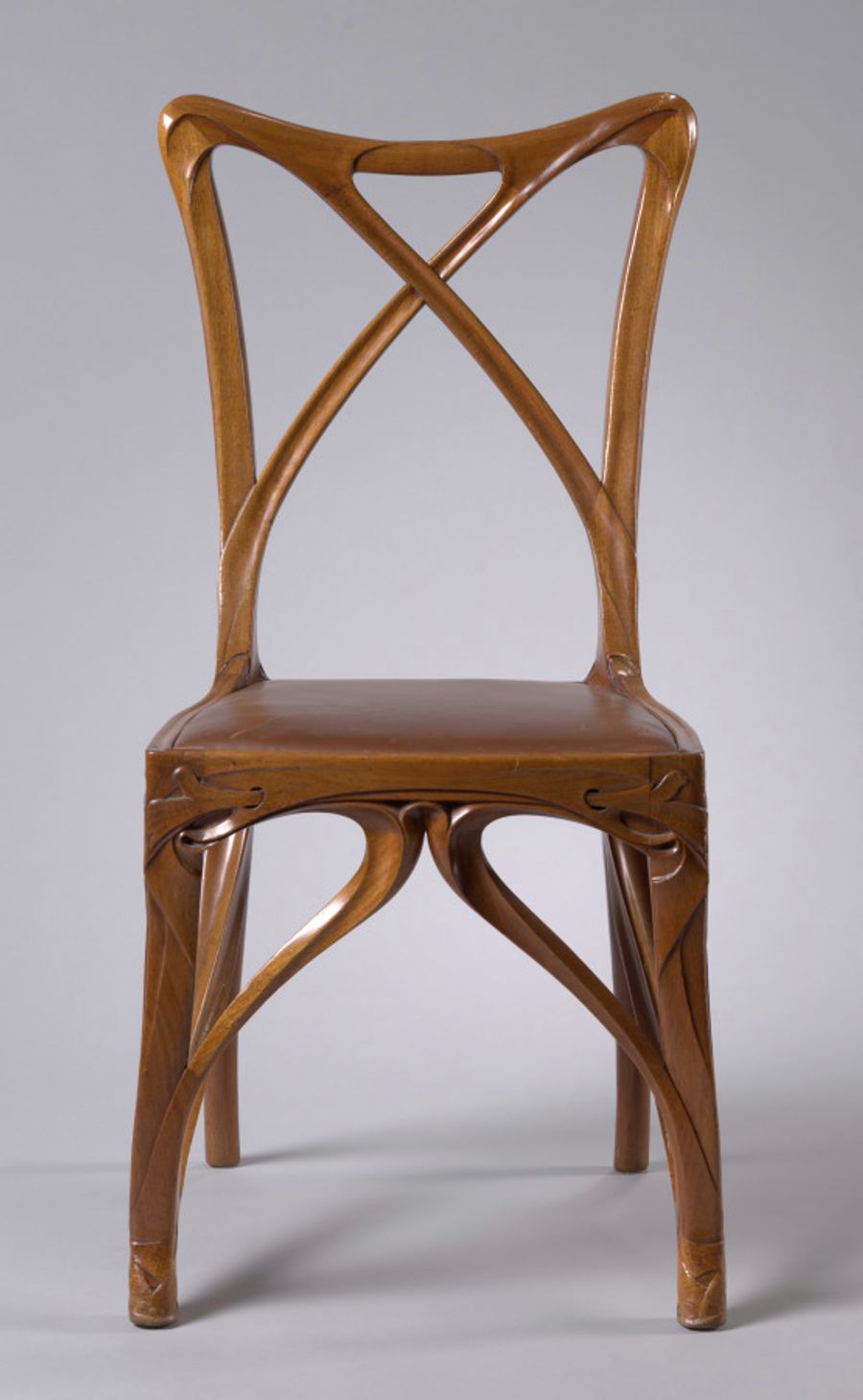 Chaise en acajou, Art nouveau
