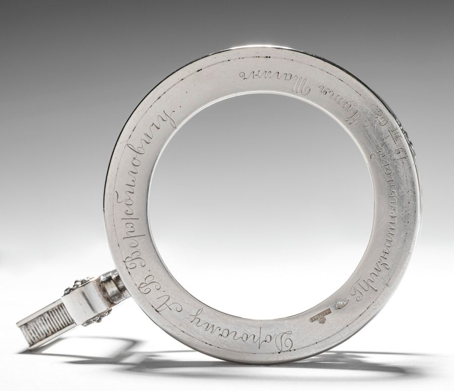 Éventail en argent, Art nouveau