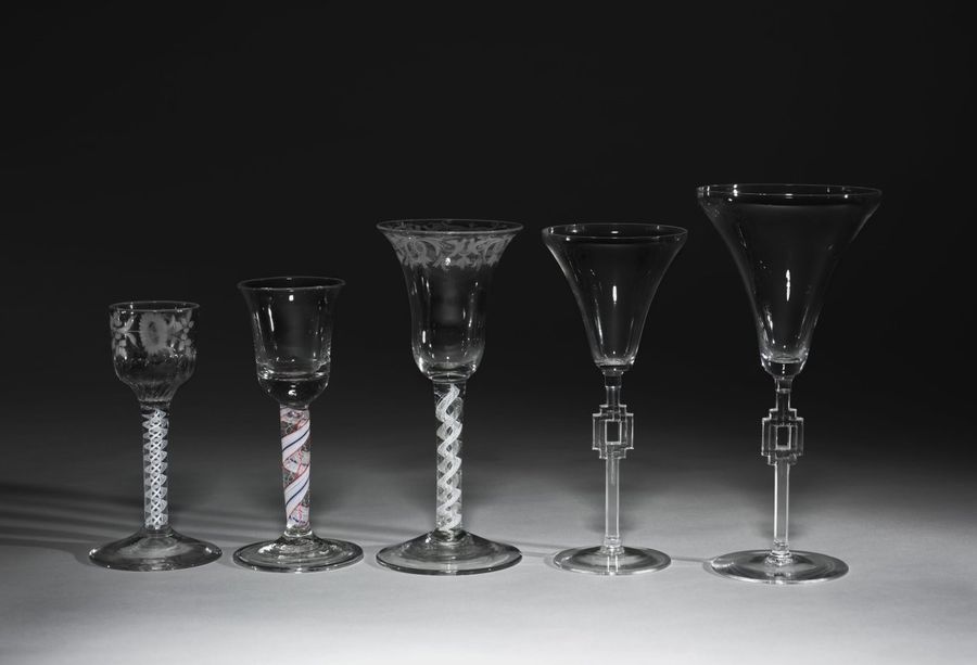 Verre à pied en verre, XVIIIe siècle