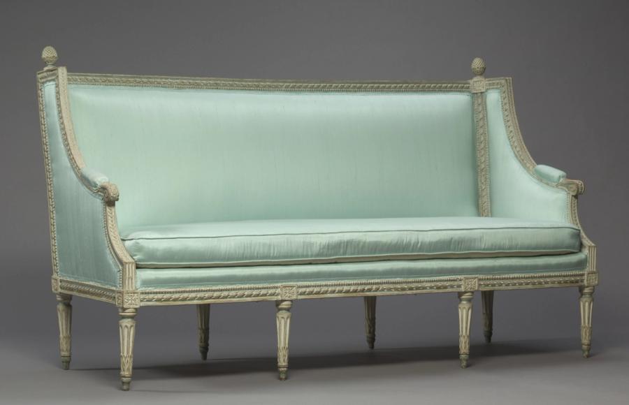 Canapé en noyer, Louis XVI