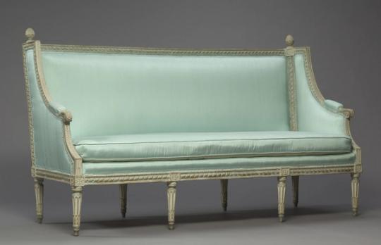 Canapé en noyer, Louis XVI