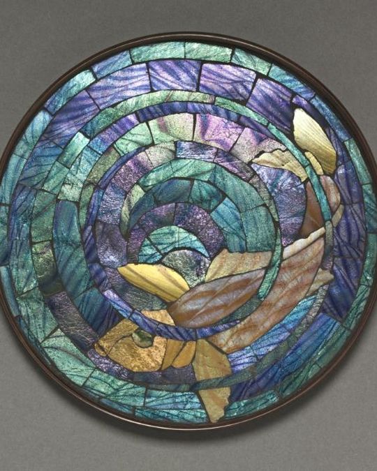Pendule en bronze et verre, Art nouveau