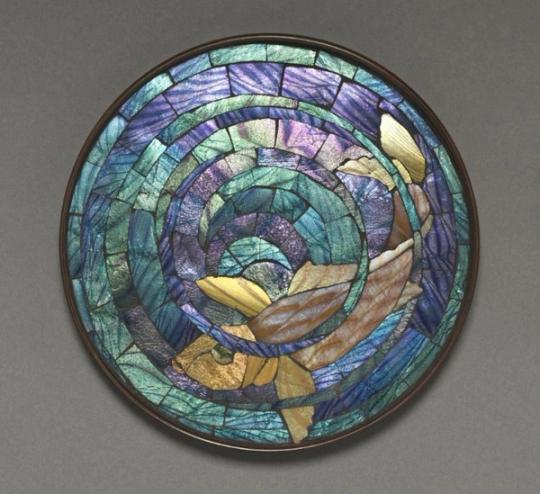 Pendule en bronze et verre, Art nouveau