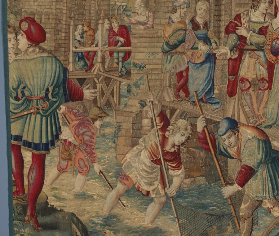 Tapisserie en soie et laine, Louis XIII