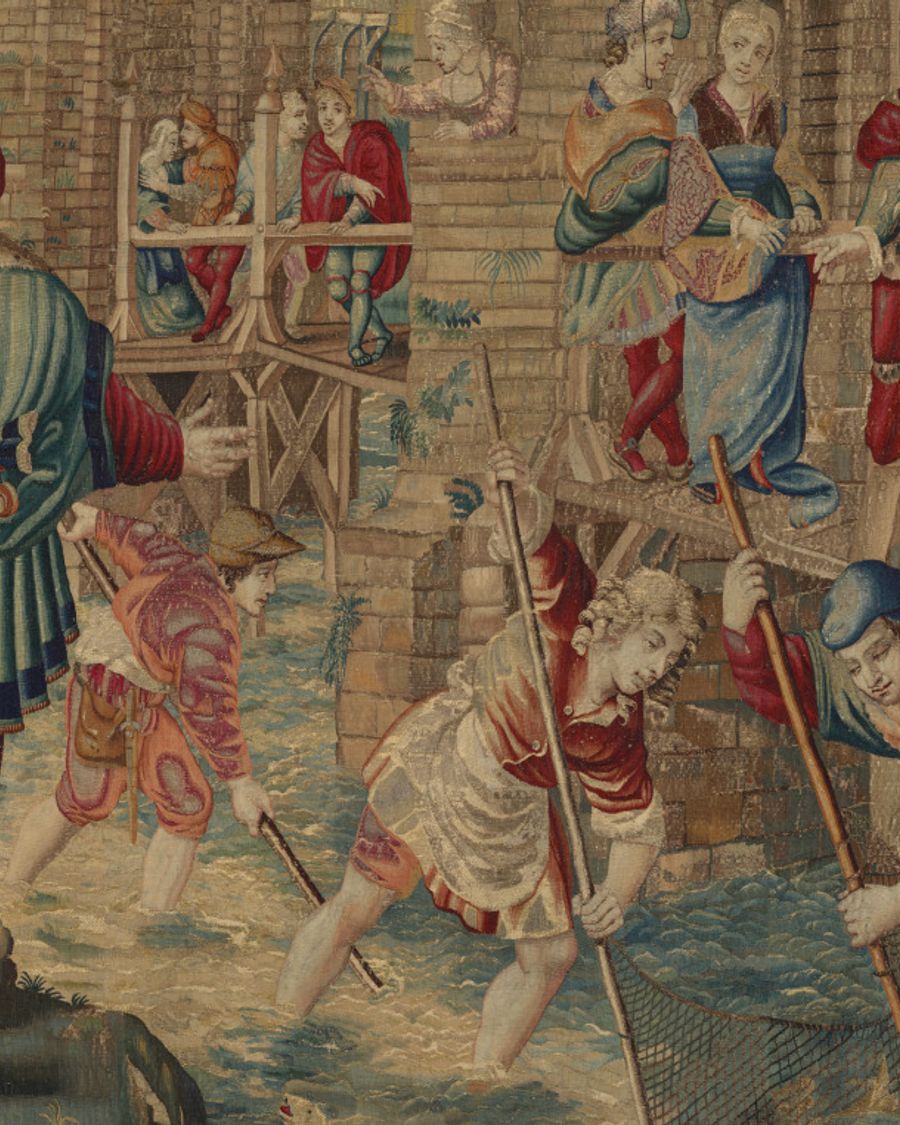 Tapisserie en soie et laine, Louis XIII