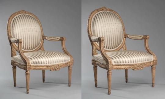 Fauteuil en bois doré, Transition