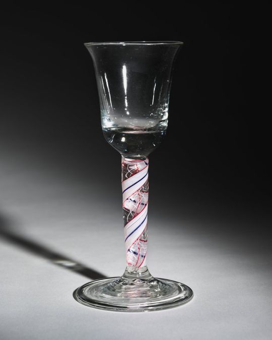 Verre à pied en verre, XVIIIe siècle
