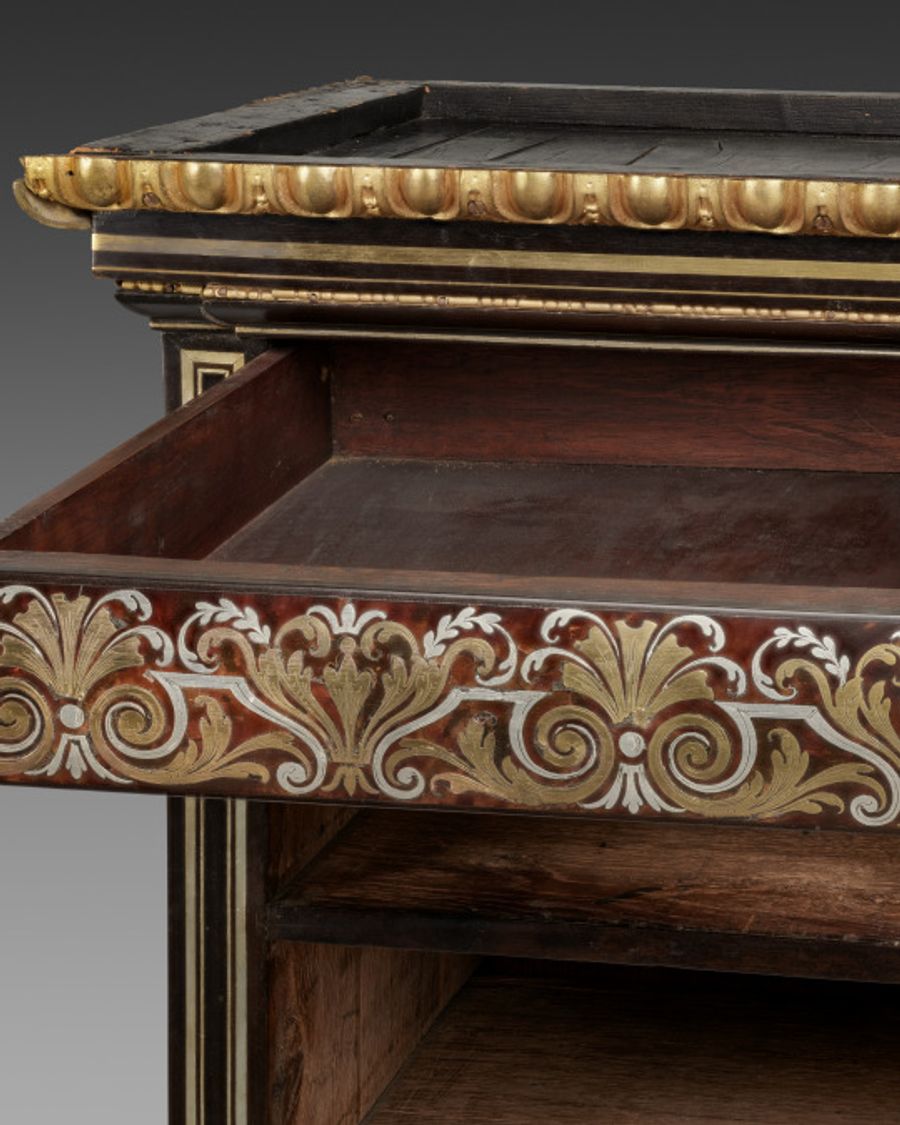 Cabinet en ébène et placage, Louis XIV