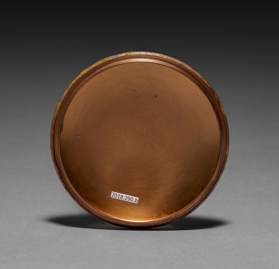 Bougeoir en cuivre et verre, Art nouveau
