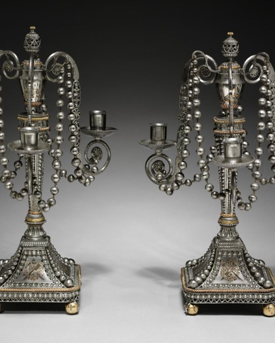 Bougeoir en argent, Louis-Philippe