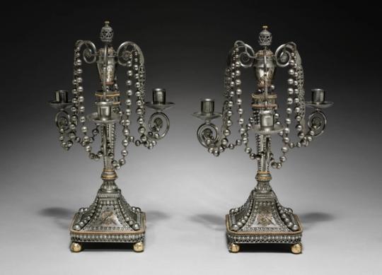 Bougeoir en argent, Louis-Philippe