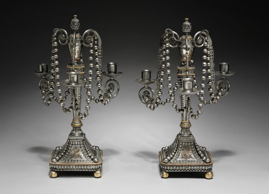 Bougeoir en argent, Louis-Philippe