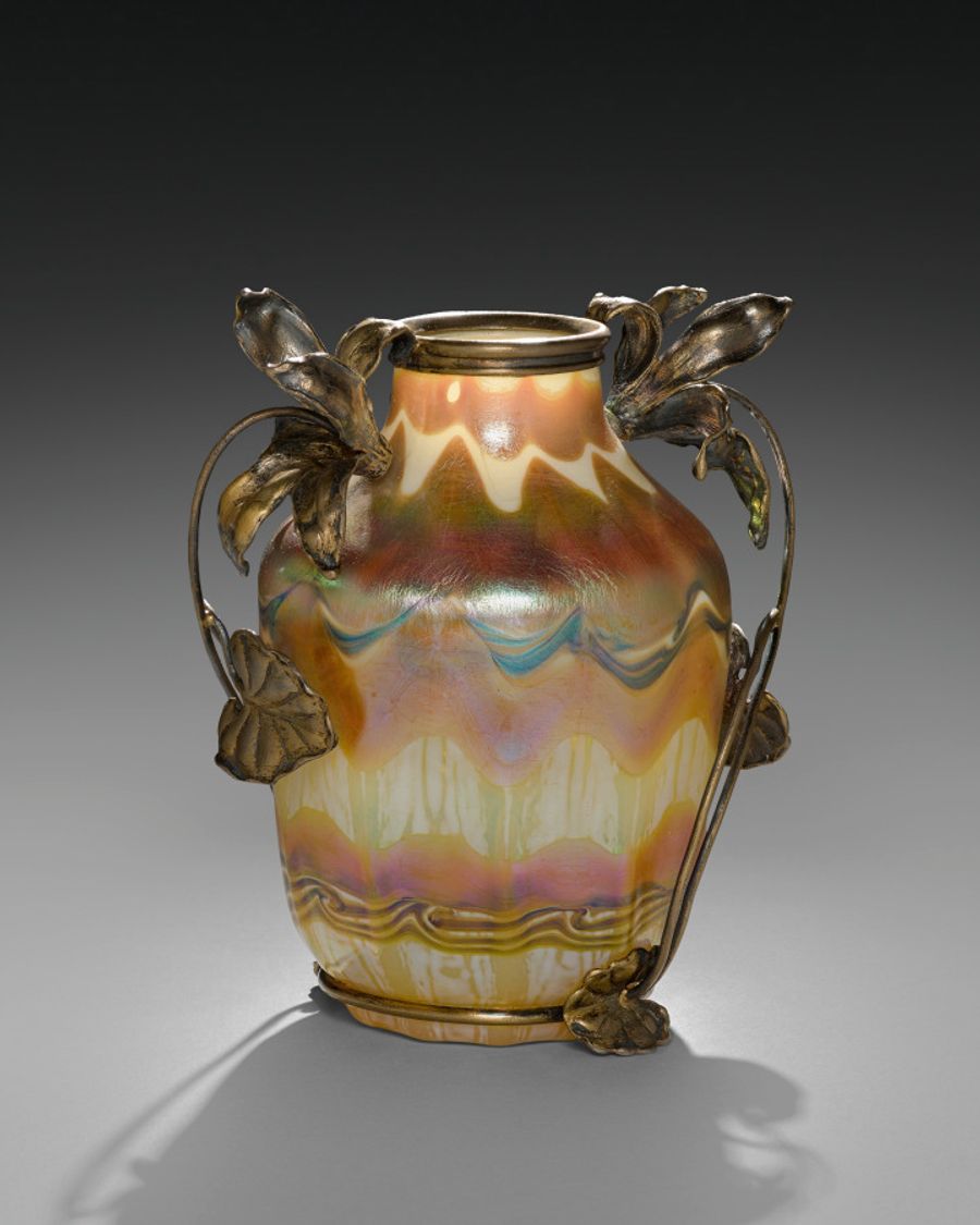 Vase en argent et verre, Art nouveau