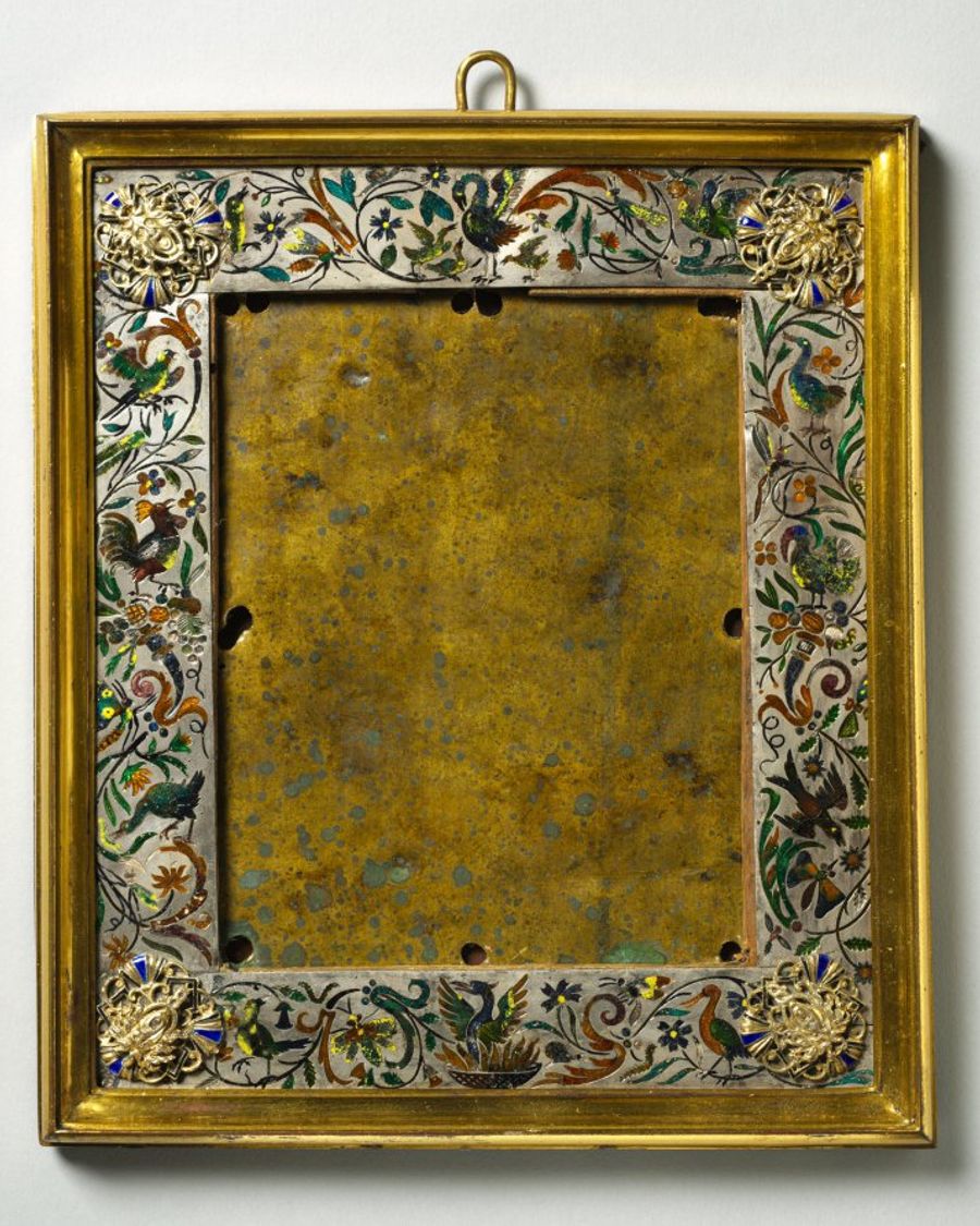 Cadre en bronze et argent, XVIIe siècle