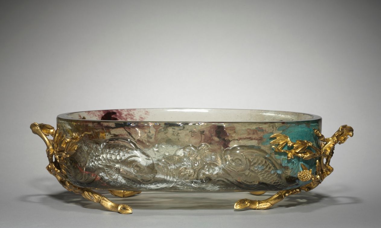 Bas-relief en verre, XIXe siècle
