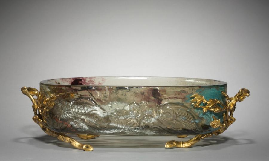 Bas-relief en verre, XIXe siècle
