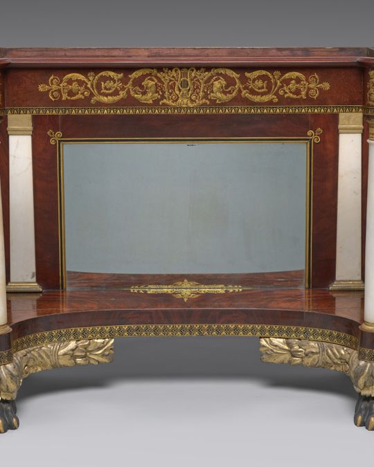 Table en acajou et marbre, Louis-Philippe