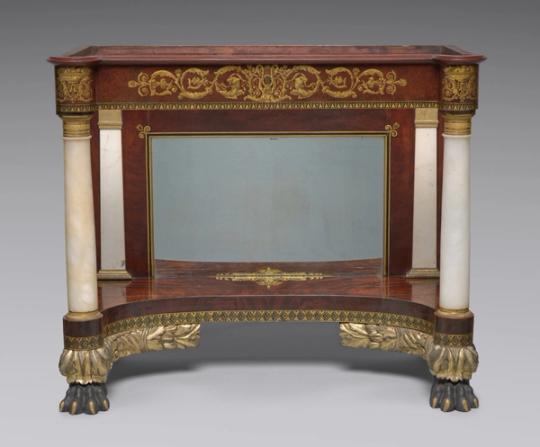 Table en acajou et marbre, Louis-Philippe