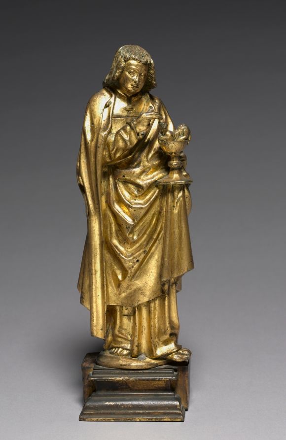 Statuette en laiton et bronze, Moyen Âge