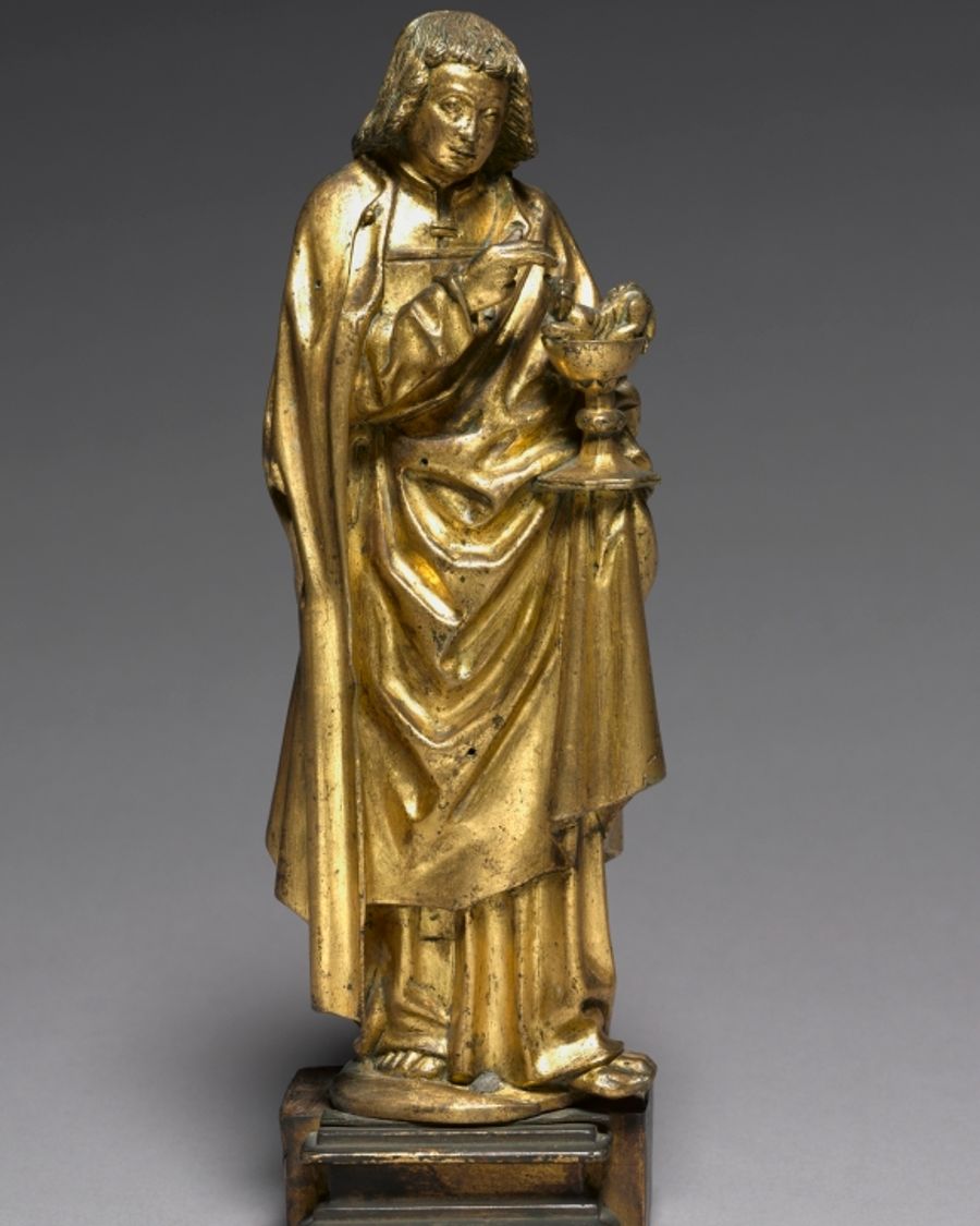 Statuette en laiton et bronze, Moyen Âge