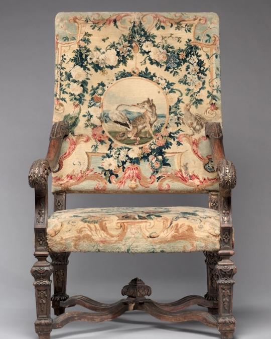 Fauteuil en laine, Régence