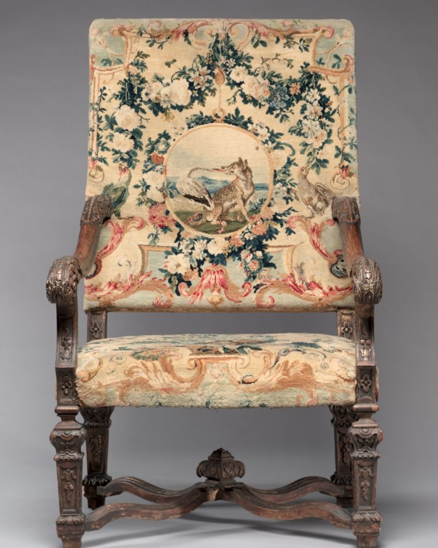Fauteuil en laine, Régence
