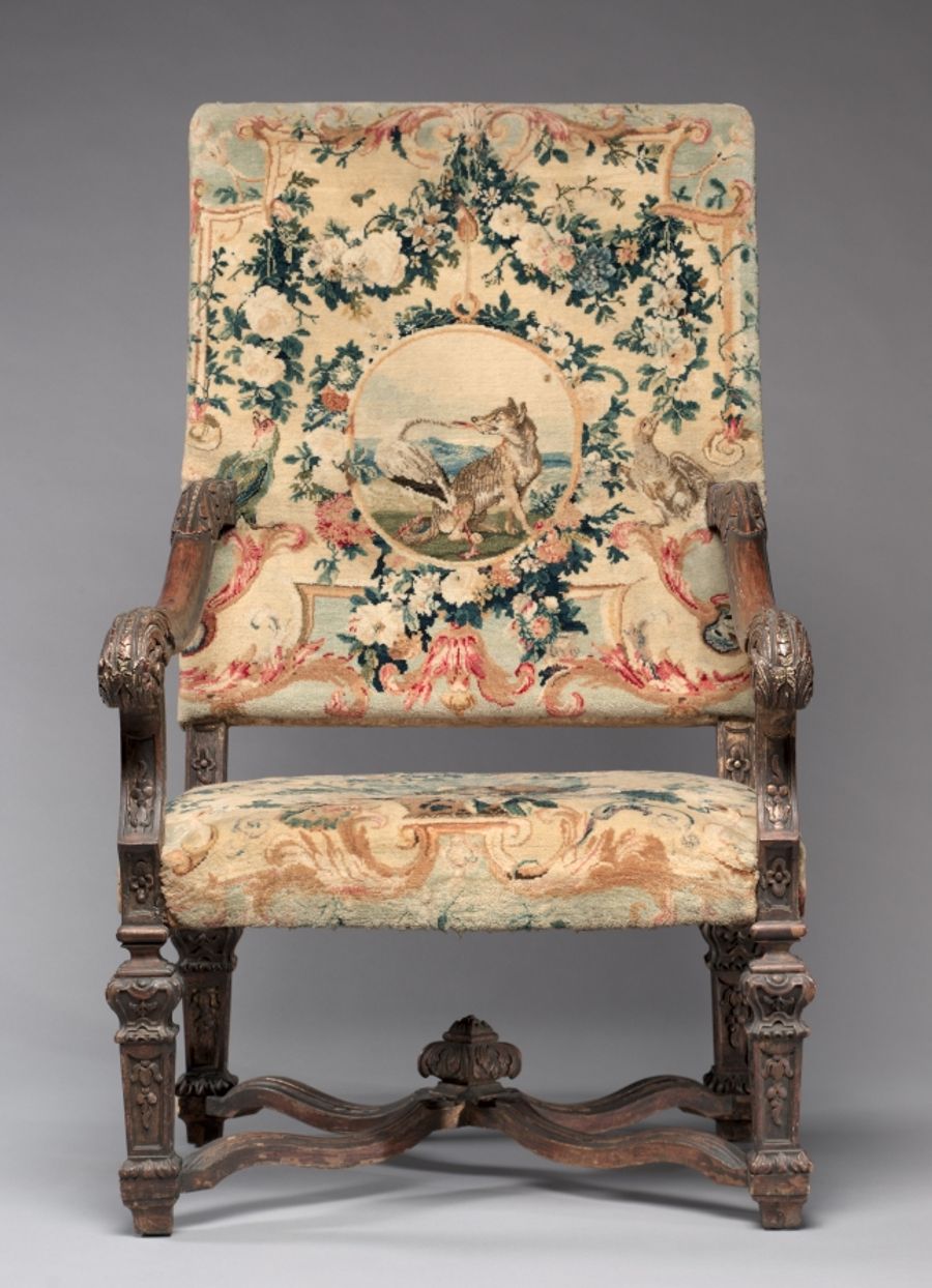 Fauteuil en laine, Régence