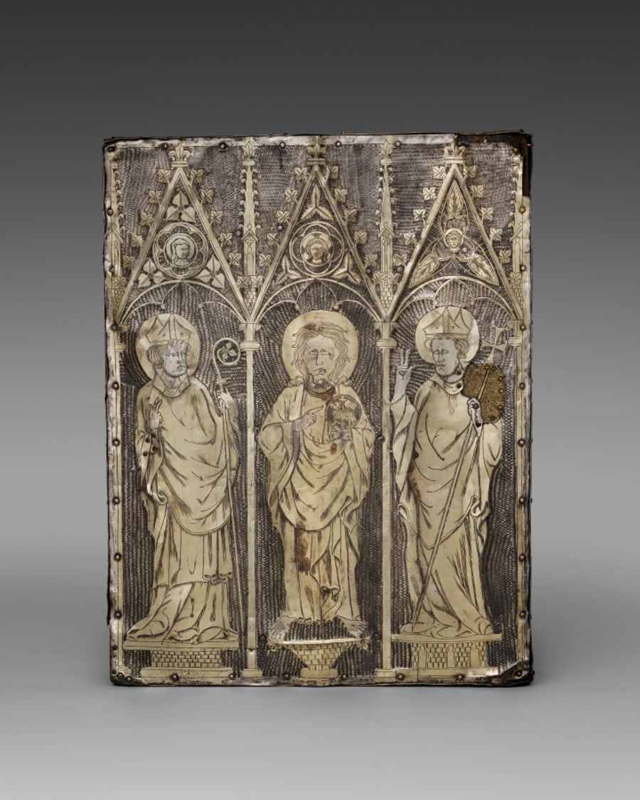 Verre à pied en chêne et argent, Moyen Âge