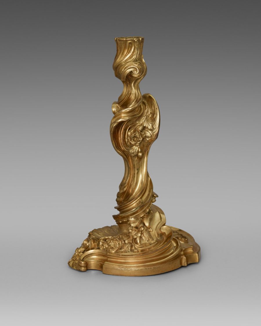 Bougeoir en laiton, Louis XV