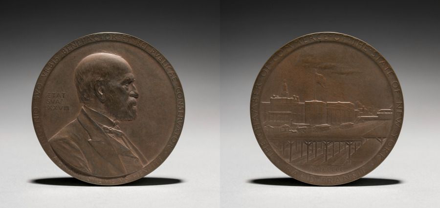 Buste en bronze, Art nouveau