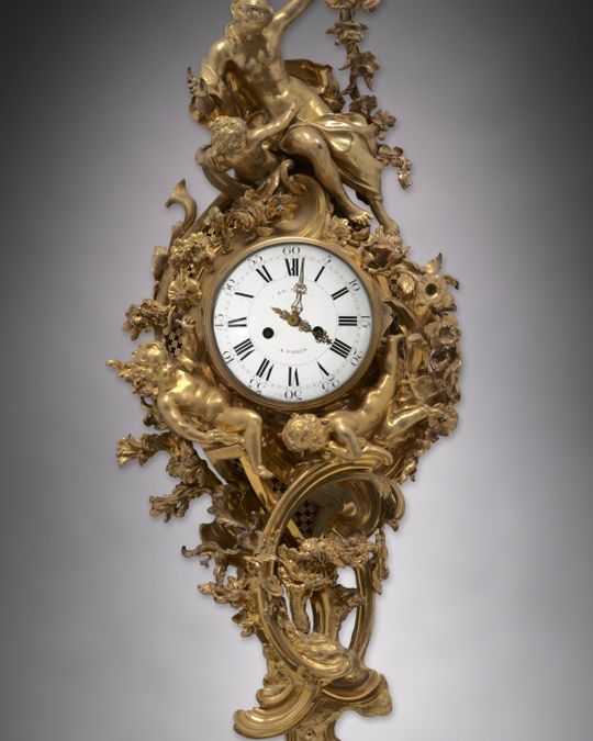 Pendule en bronze, Louis XV