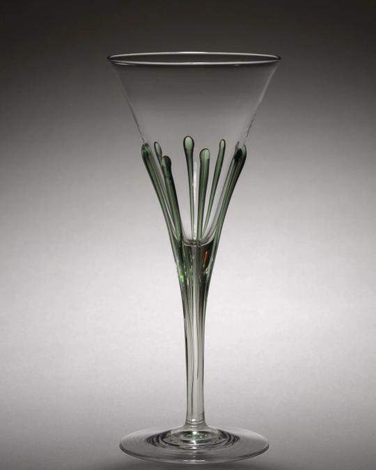 Verre à pied en verre, XXe siècle