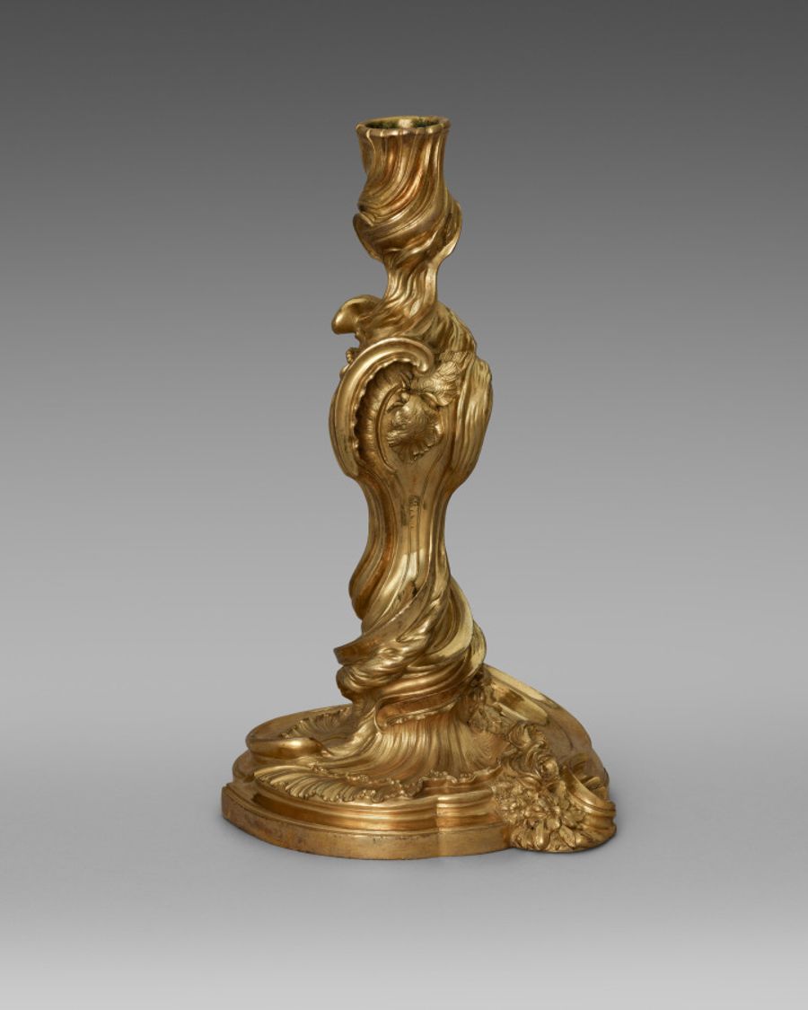 Bougeoir en laiton, Louis XV