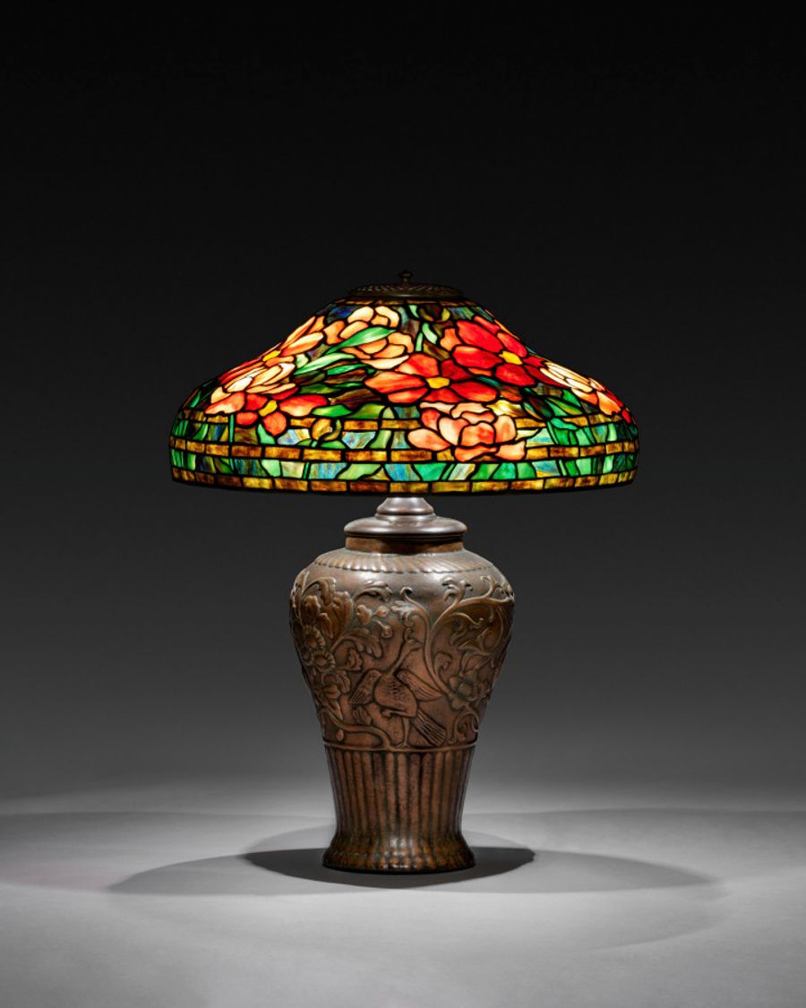 Table en bronze et verre, XXe siècle