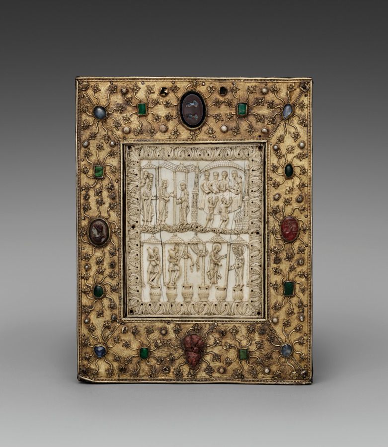Verre à pied en chêne et argent, Moyen Âge