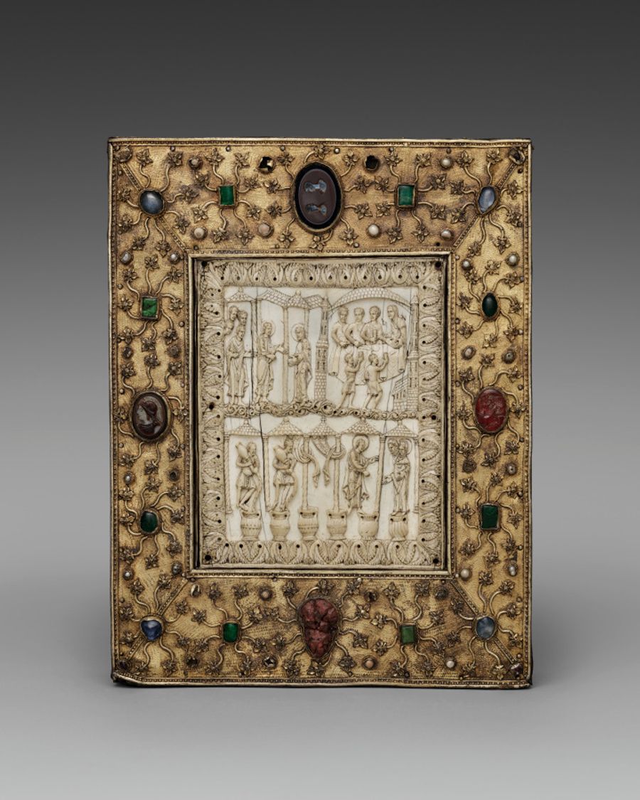 Verre à pied en chêne et argent, Moyen Âge