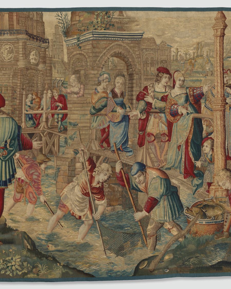 Tapisserie en soie et laine, Louis XIII