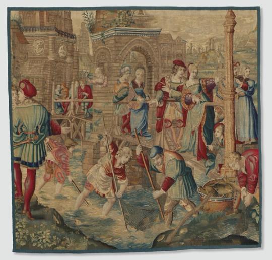 Tapisserie en soie et laine, Louis XIII