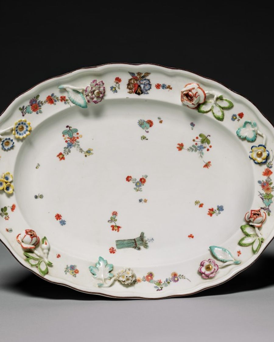 Plateau en porcelaine, XVIIIe siècle
