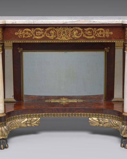 Table en acajou et marbre, Louis-Philippe