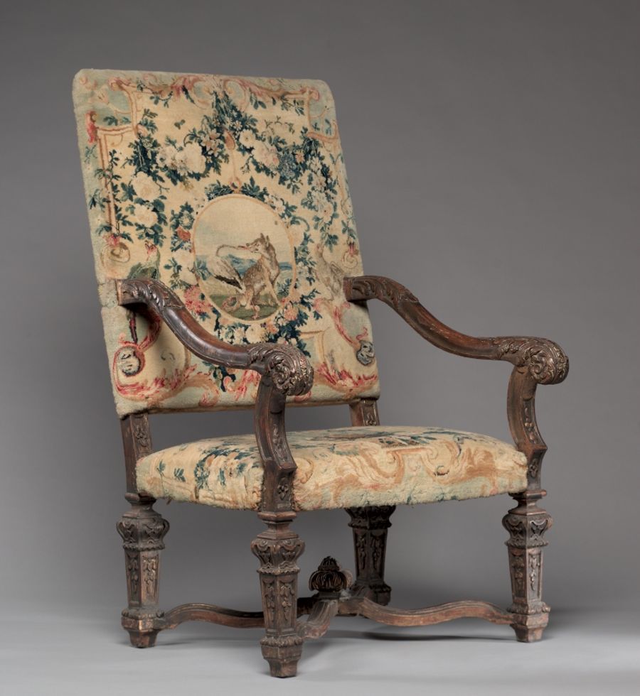 Fauteuil en laine, Régence
