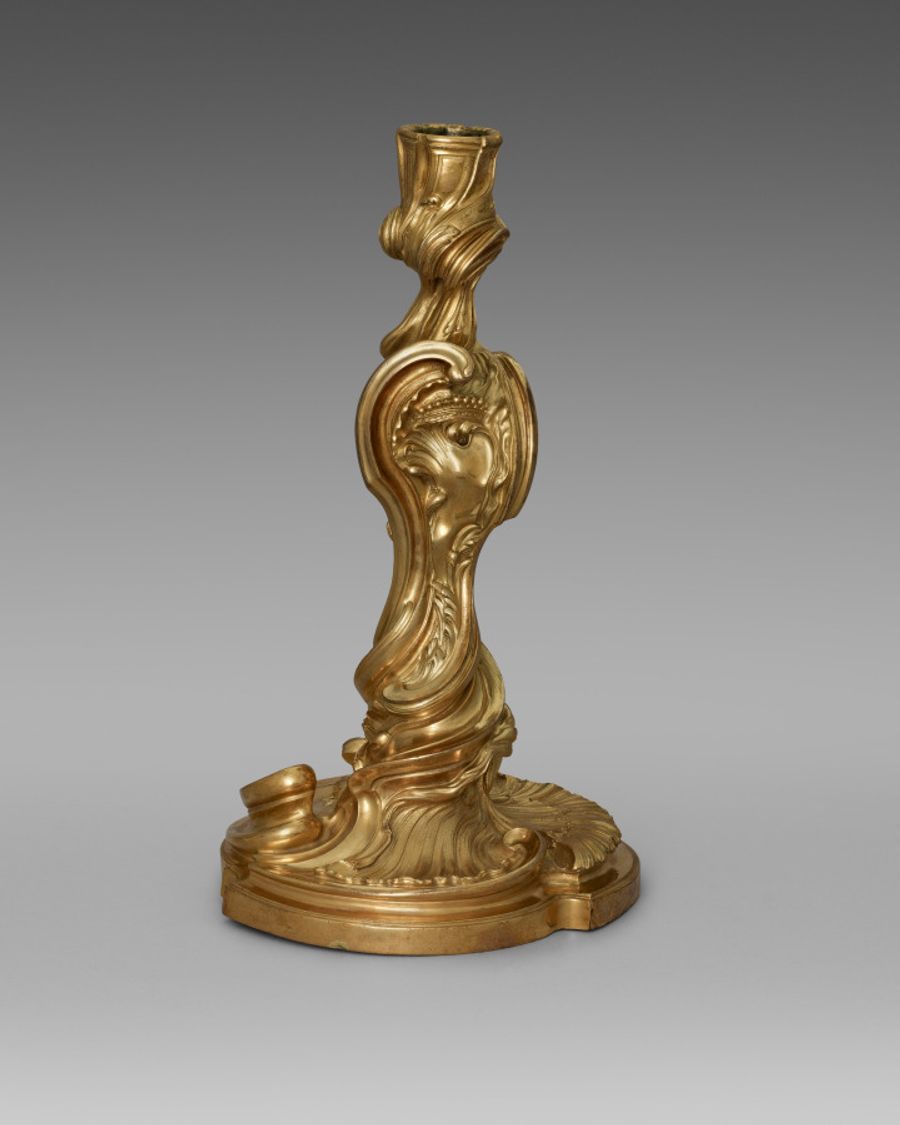 Bougeoir en laiton, Louis XV