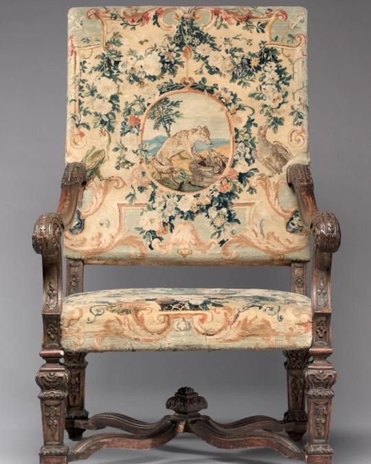 Fauteuil en laine, Régence