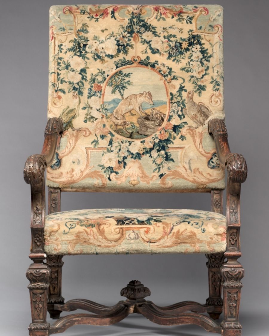 Fauteuil en laine, Régence