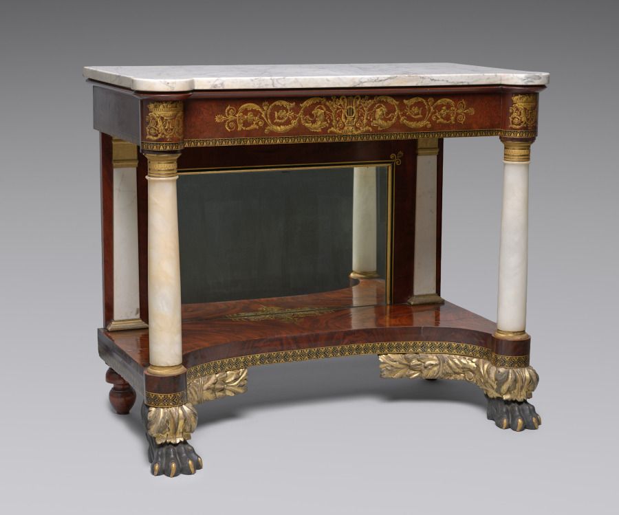 Table en acajou et marbre, Louis-Philippe