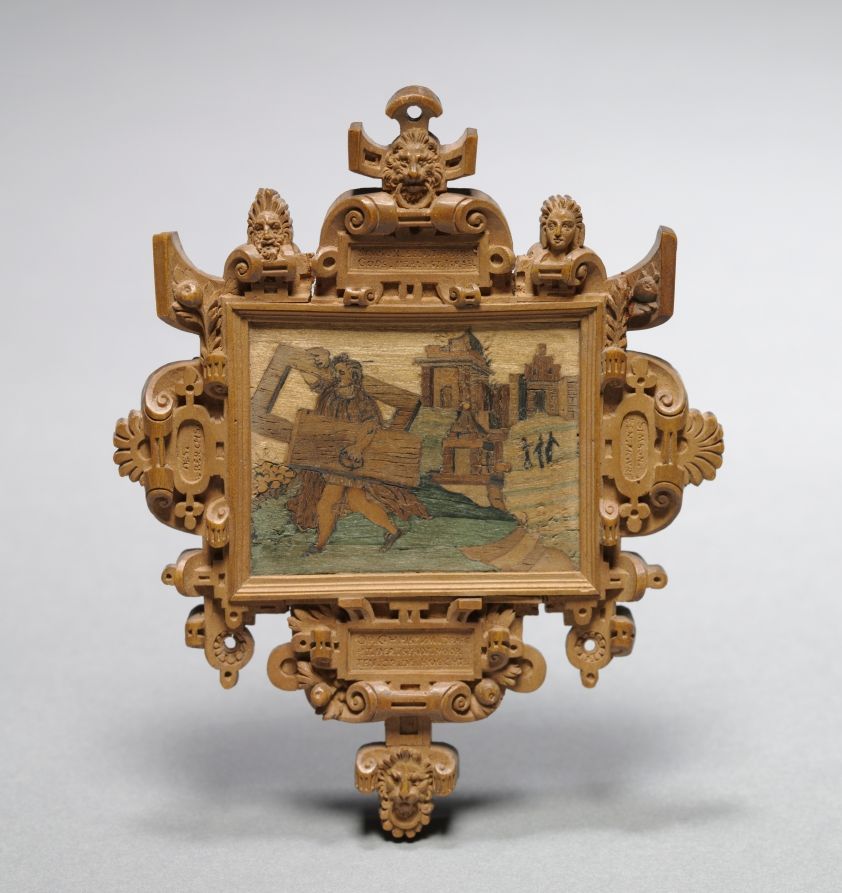 Miroir en bois doré et verre, Renaissance