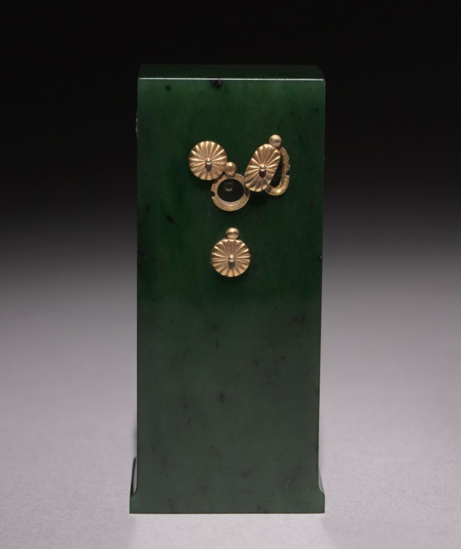 Pendule en bronze et laiton, XXe siècle