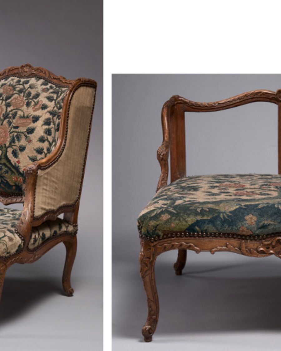 Tabouret en hêtre, XXe siècle