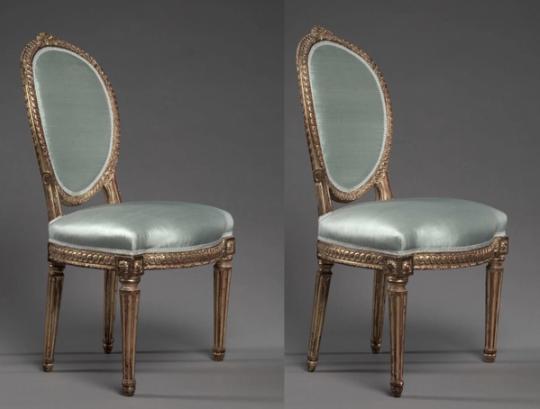 Chaise en bois doré, Louis XV