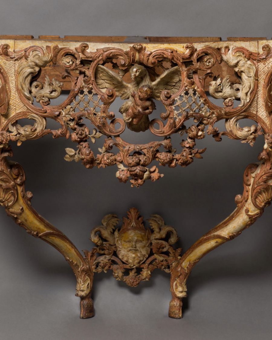 Console en bois doré, Régence